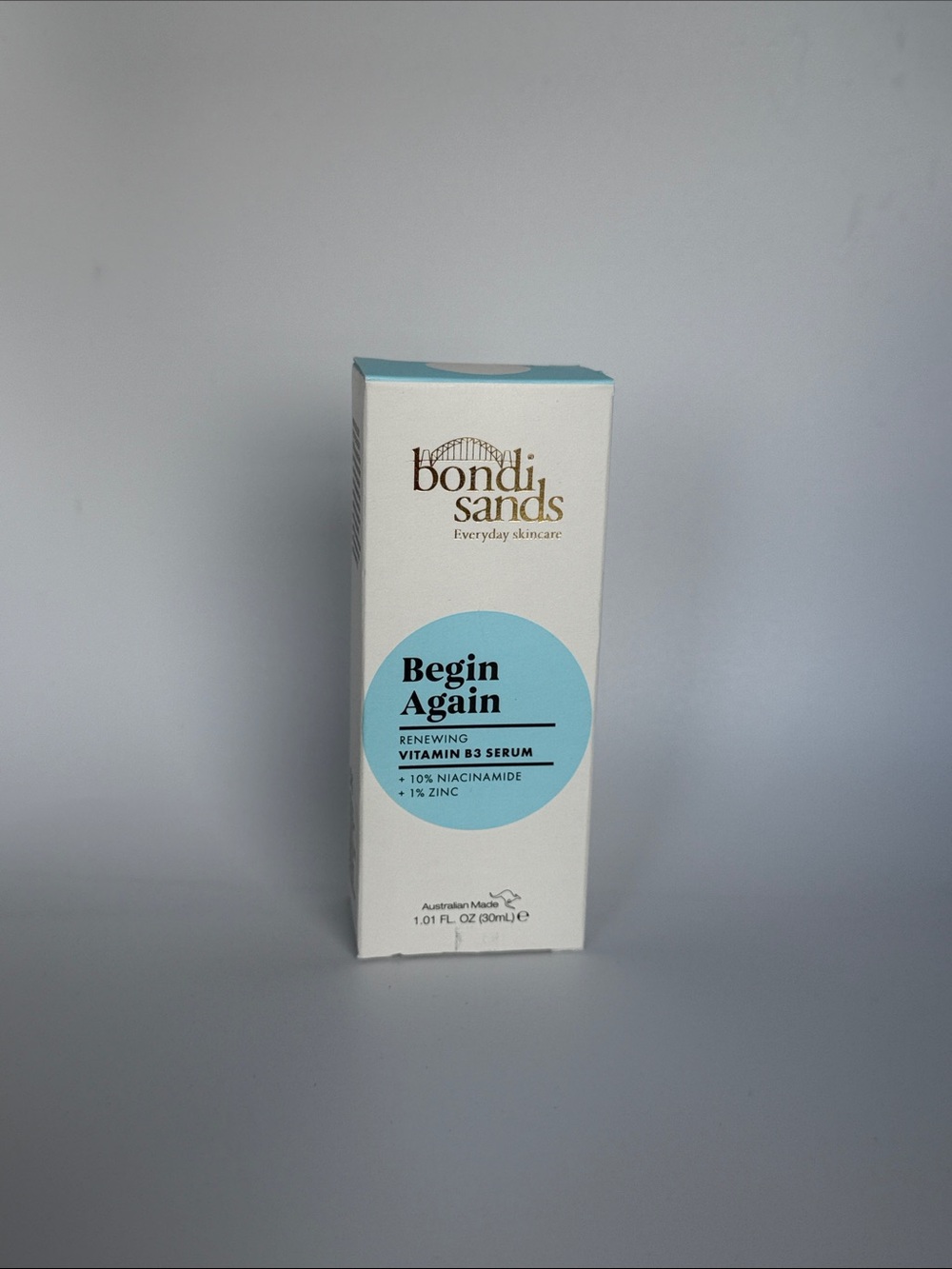 Bondi Sands White & Light Blue Begin Again Vitamin B3 Serum brand new in box
